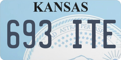 KS license plate 693ITE