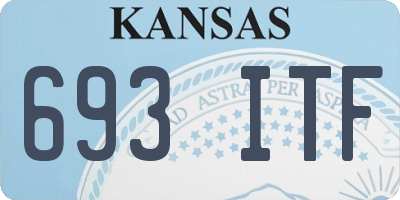 KS license plate 693ITF