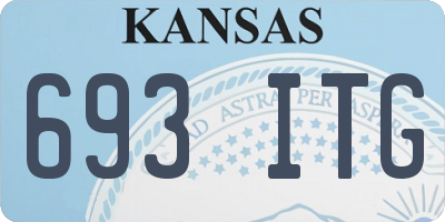 KS license plate 693ITG