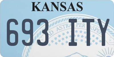KS license plate 693ITY