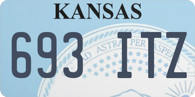 KS license plate 693ITZ