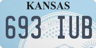 KS license plate 693IUB