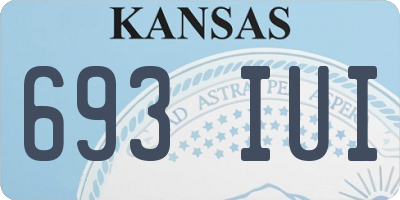 KS license plate 693IUI