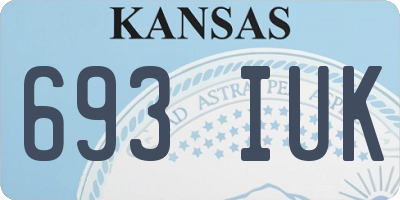 KS license plate 693IUK