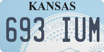 KS license plate 693IUM