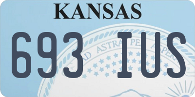 KS license plate 693IUS