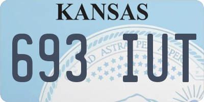 KS license plate 693IUT