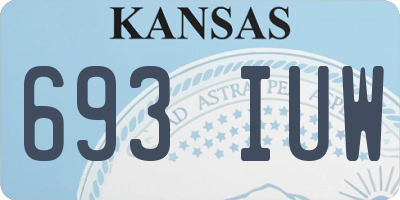 KS license plate 693IUW