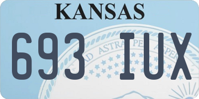 KS license plate 693IUX