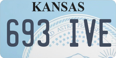 KS license plate 693IVE