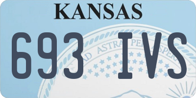 KS license plate 693IVS