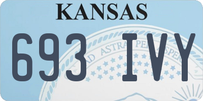 KS license plate 693IVY