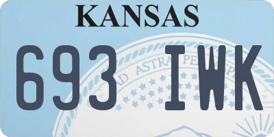 KS license plate 693IWK
