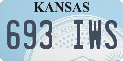 KS license plate 693IWS