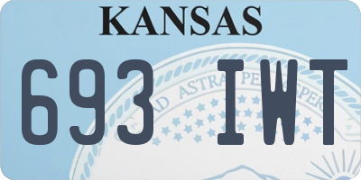 KS license plate 693IWT