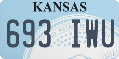 KS license plate 693IWU