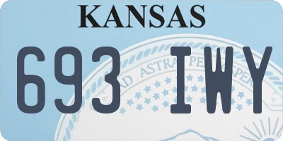 KS license plate 693IWY