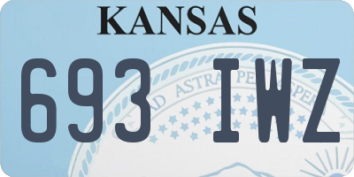 KS license plate 693IWZ