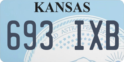 KS license plate 693IXB