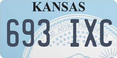 KS license plate 693IXC