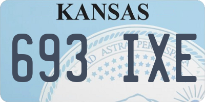 KS license plate 693IXE