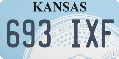 KS license plate 693IXF