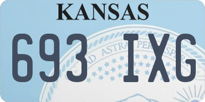 KS license plate 693IXG