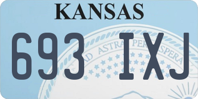 KS license plate 693IXJ