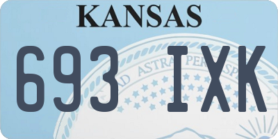 KS license plate 693IXK