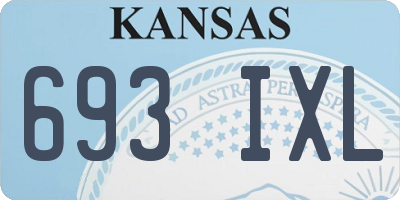 KS license plate 693IXL