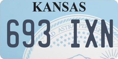 KS license plate 693IXN