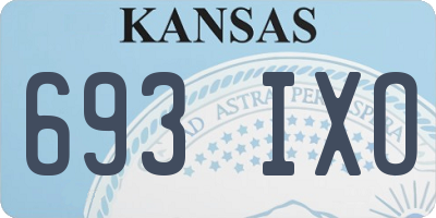 KS license plate 693IXO