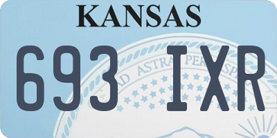 KS license plate 693IXR