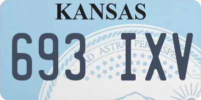 KS license plate 693IXV