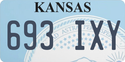 KS license plate 693IXY