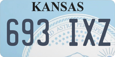 KS license plate 693IXZ