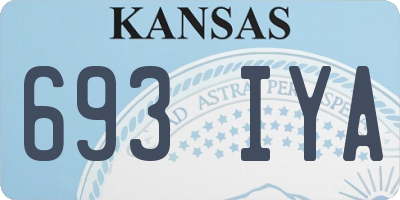 KS license plate 693IYA