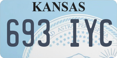 KS license plate 693IYC