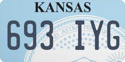 KS license plate 693IYG
