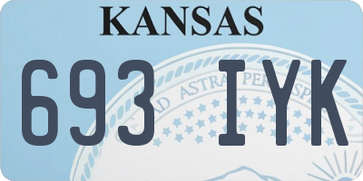 KS license plate 693IYK