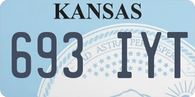 KS license plate 693IYT