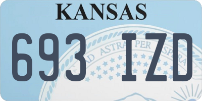 KS license plate 693IZD