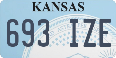 KS license plate 693IZE