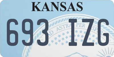 KS license plate 693IZG