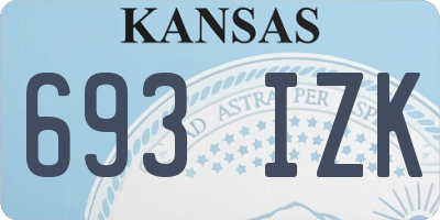 KS license plate 693IZK
