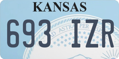 KS license plate 693IZR