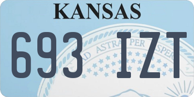 KS license plate 693IZT