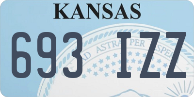 KS license plate 693IZZ