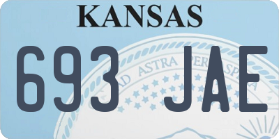 KS license plate 693JAE