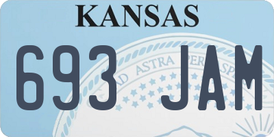 KS license plate 693JAM